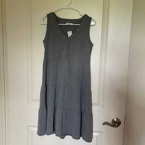 NWT Maurices grey button tank top dress